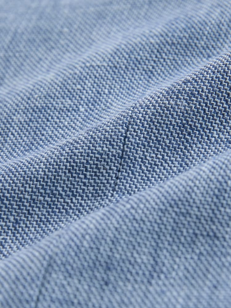 Blue Linen Blend Texture Suit Waistcoat - Image 10 of 10 Blue Linen Blend Texture Suit Waistcoat - Image 10 of 10