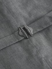 Grey Linen Blend Texture Suit Waistcoat - Image 4 of 4