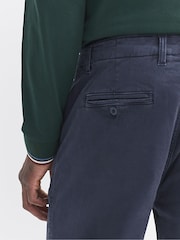 Navy Regular Tapered Fit Authentic Sunbleached Trousers - Image 6 of 11