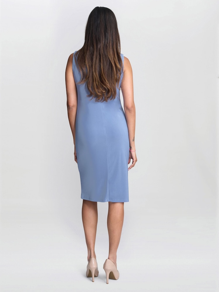 Gina Bacconi Blue Beverley Soutache Dress And Jacket With Necklace - Image 5 of 6
