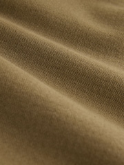 Stone Relaxed Tapered Fit Authentic Twin Pleated Textured Trousers - Image 8 of 11