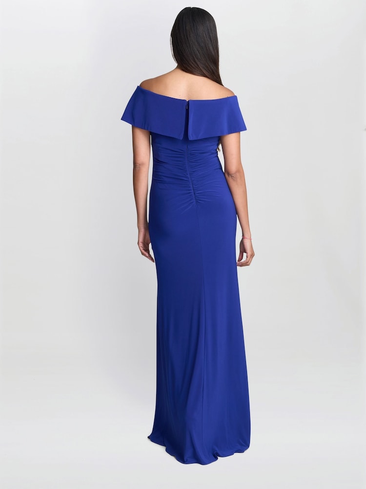 Gina Bacconi Blue Adina Jersey Maxi Dress - Imagen 2 de 5 Gina Bacconi Blue Adina Jersey Maxi Dress - Imagen 2 de 5
