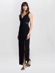 Gina Bacconi Wendy Cut Out Black Dress - Image 4 of 6