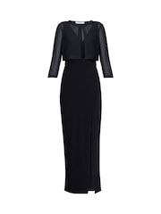 Gina Bacconi Wendy Cut Out Black Dress - Image 6 of 6
