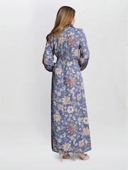 Gina Bacconi Regina Waisted Chambray Detail Dress - Imagen 4 de 6