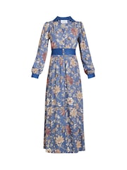 Gina Bacconi Regina Waisted Chambray Detail Dress - Imagen 6 de 6