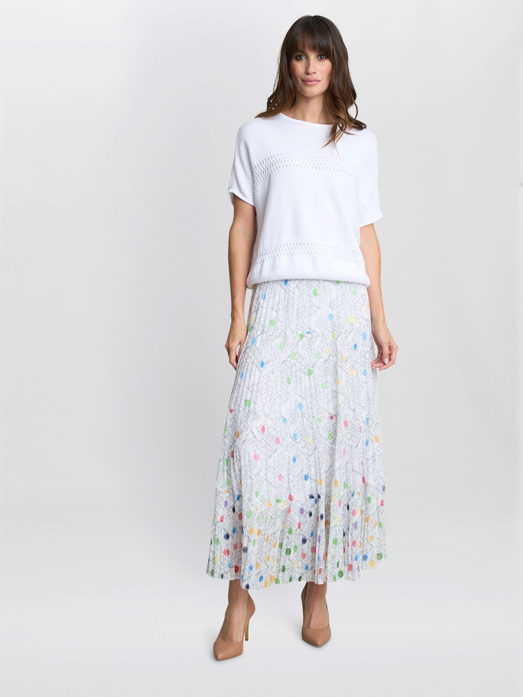 Gina Bacconi LAYLA Knitted 100% Cotton White Jumper - Image 1 of 5