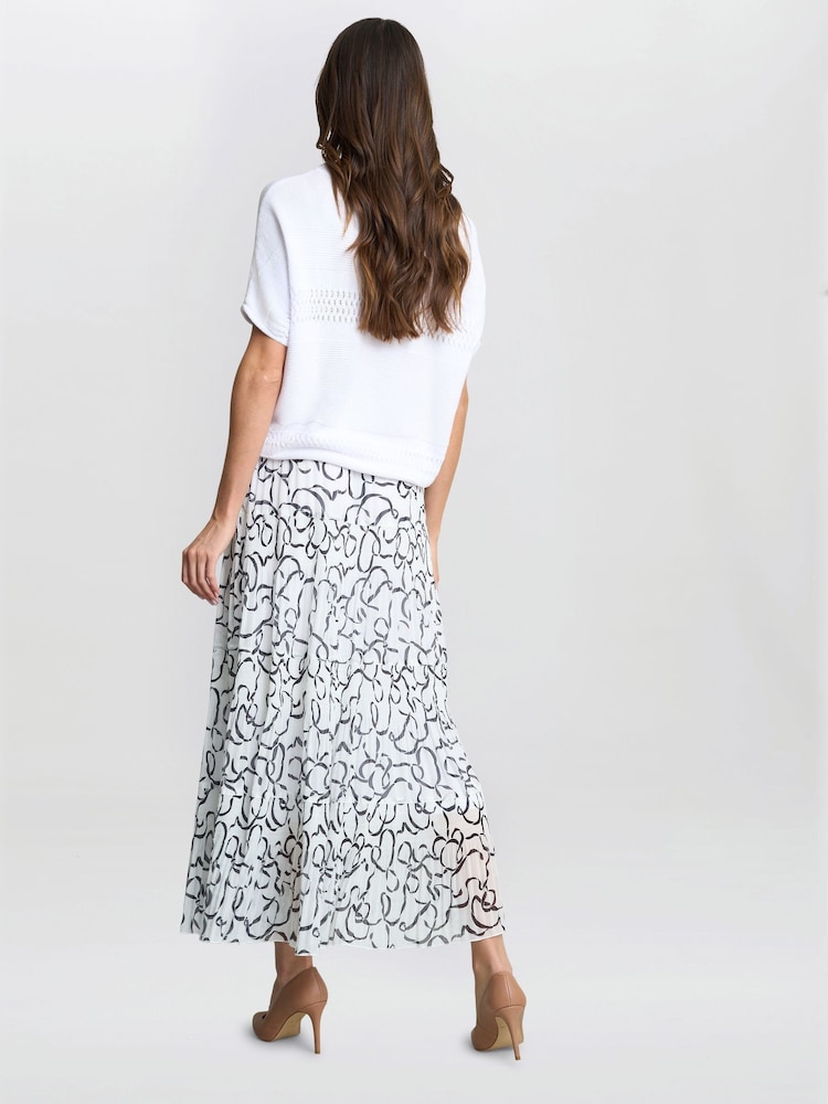 Gina Bacconi LAYLA Knitted 100% Cotton White Jumper - Image 2 of 5
