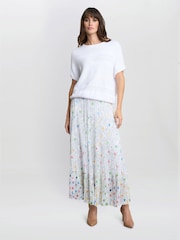 Gina Bacconi LAYLA Knitted 100% Cotton White Jumper - Image 3 of 5