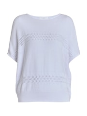 Gina Bacconi LAYLA Knitted 100% Cotton White Jumper - Image 5 of 5