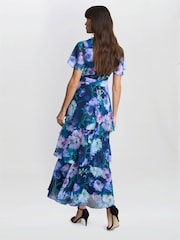 Gina Bacconi Purple Elizabeth Tiered Maxi Dress - Image 2 of 4