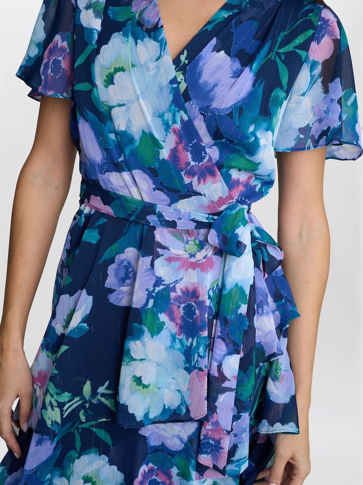 Gina Bacconi Purple Elizabeth Tiered Maxi Dress - Imagen 4 de 4 Gina Bacconi Purple Elizabeth Tiered Maxi Dress - Imagen 4 de 4