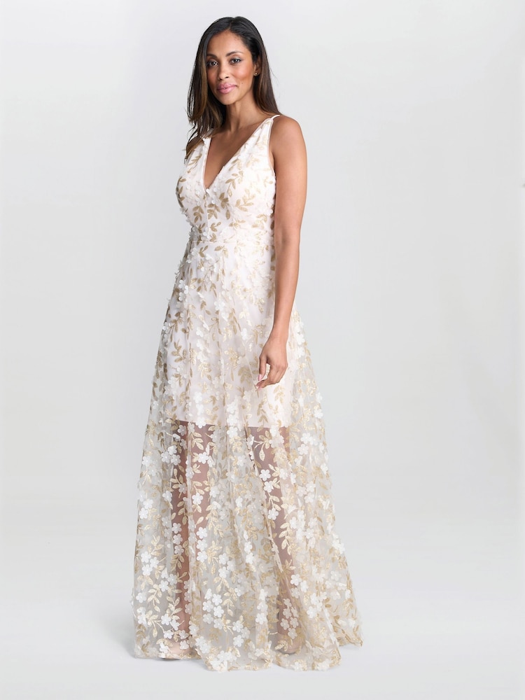 chinese dress ladies Zaffira Linen Maxi Dress  Amelius