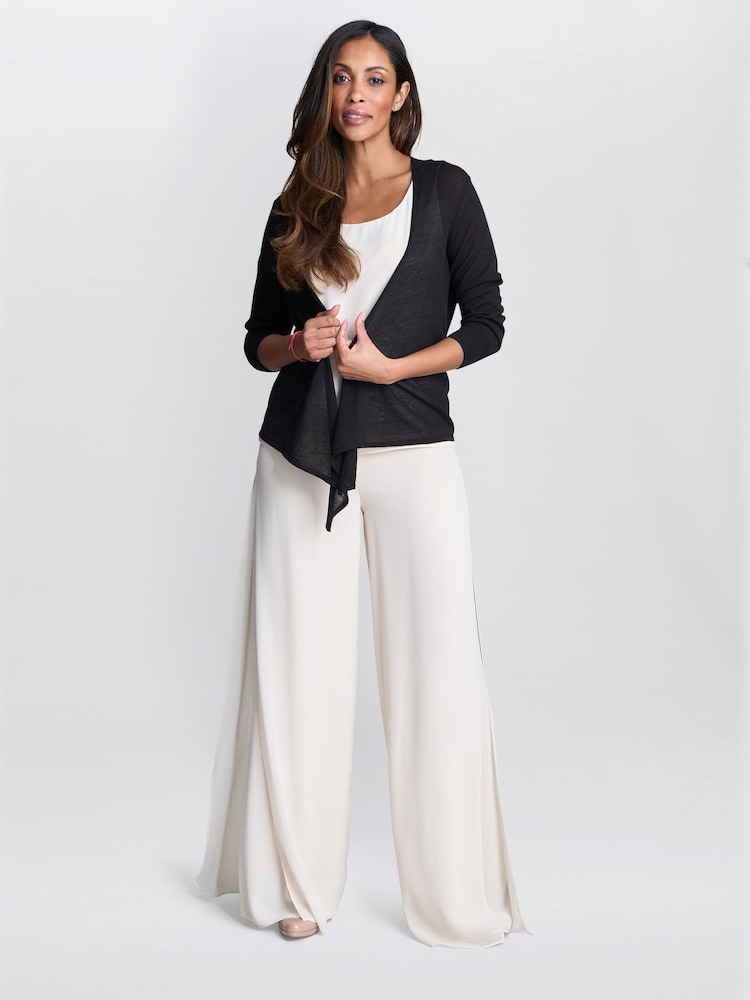 Gina Bacconi Maya Multi Wear Black Cardigan - Image 3 of 7