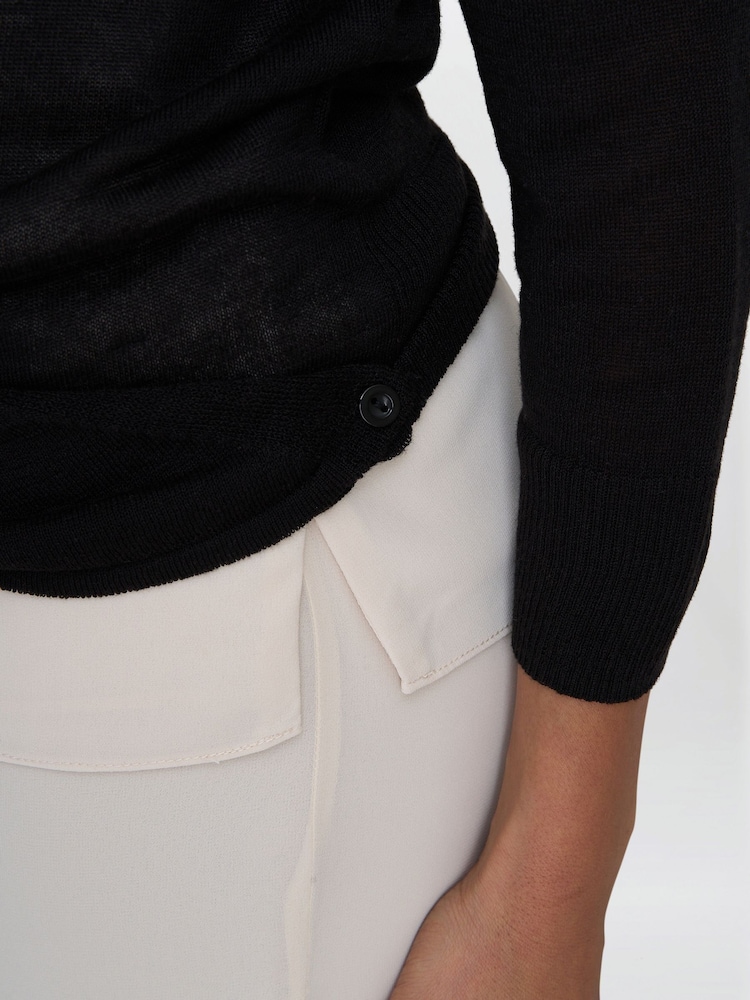 Gina Bacconi Maya Multi Wear Black Cardigan - Image 4 of 7