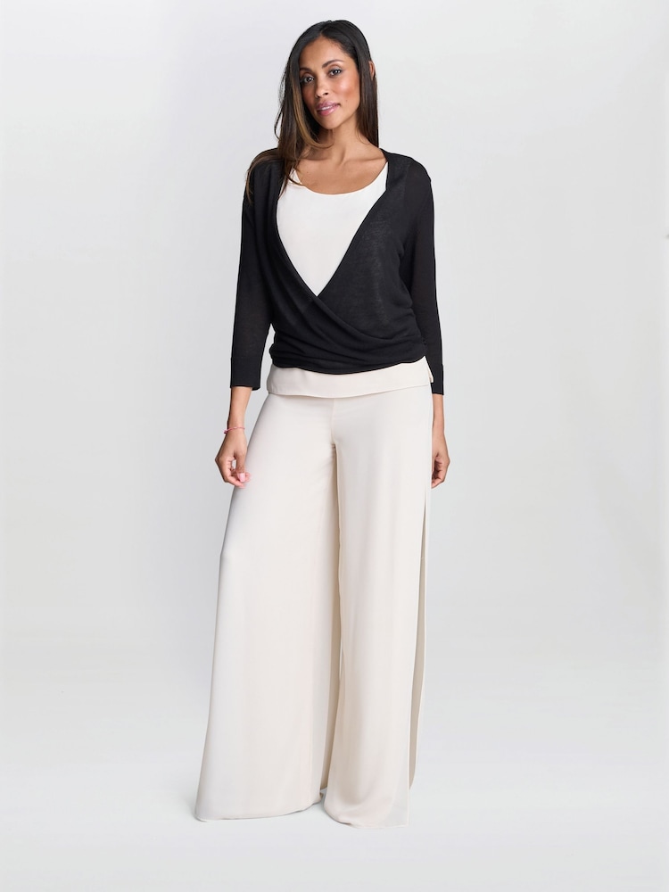 Gina Bacconi Maya Multi Wear Black Cardigan - Image 5 of 7