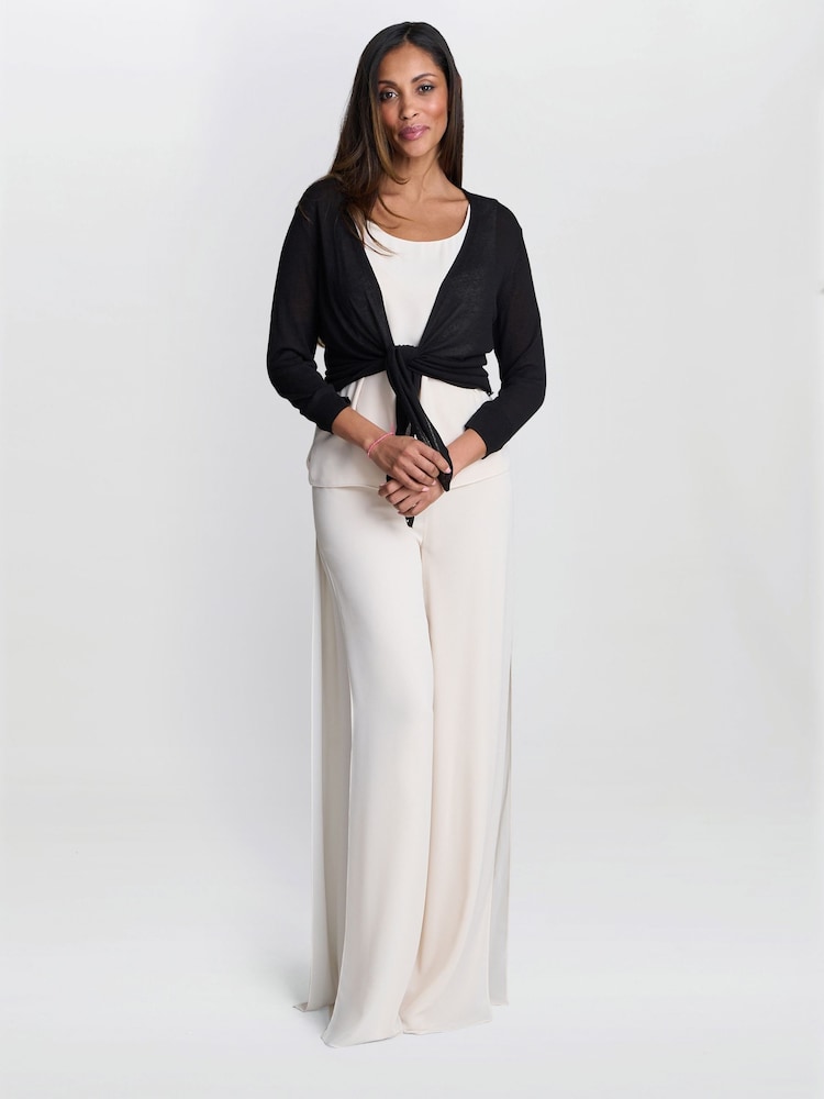Gina Bacconi Maya Multi Wear Black Cardigan - Image 6 of 7