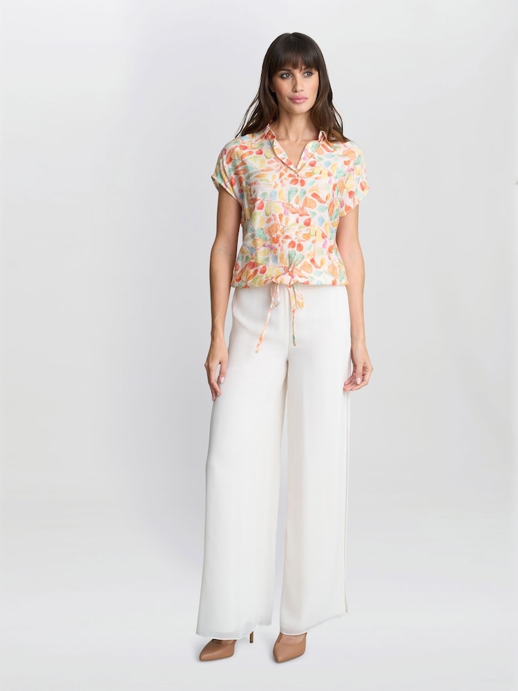 Gina Bacconi Orange Faith Tie Waist Shirt - Image 2 of 7
