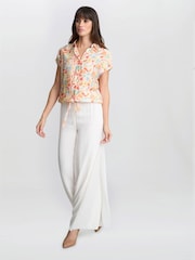 Gina Bacconi Orange Faith Tie Waist Shirt - Image 6 of 7