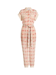 Gina Bacconi Pink Natalia Palm Tree Print Jumpsuit - Image 5 of 5