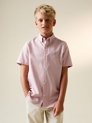 rožnata - kratek rokav; s kratkimi rokavi Cotton Rich Oxford Shirt (3-16yrs) - Slika 1 iz 7