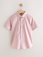 rožnata - kratek rokav; s kratkimi rokavi Cotton Rich Oxford Shirt (3-16yrs) - Slika 4 iz 7
