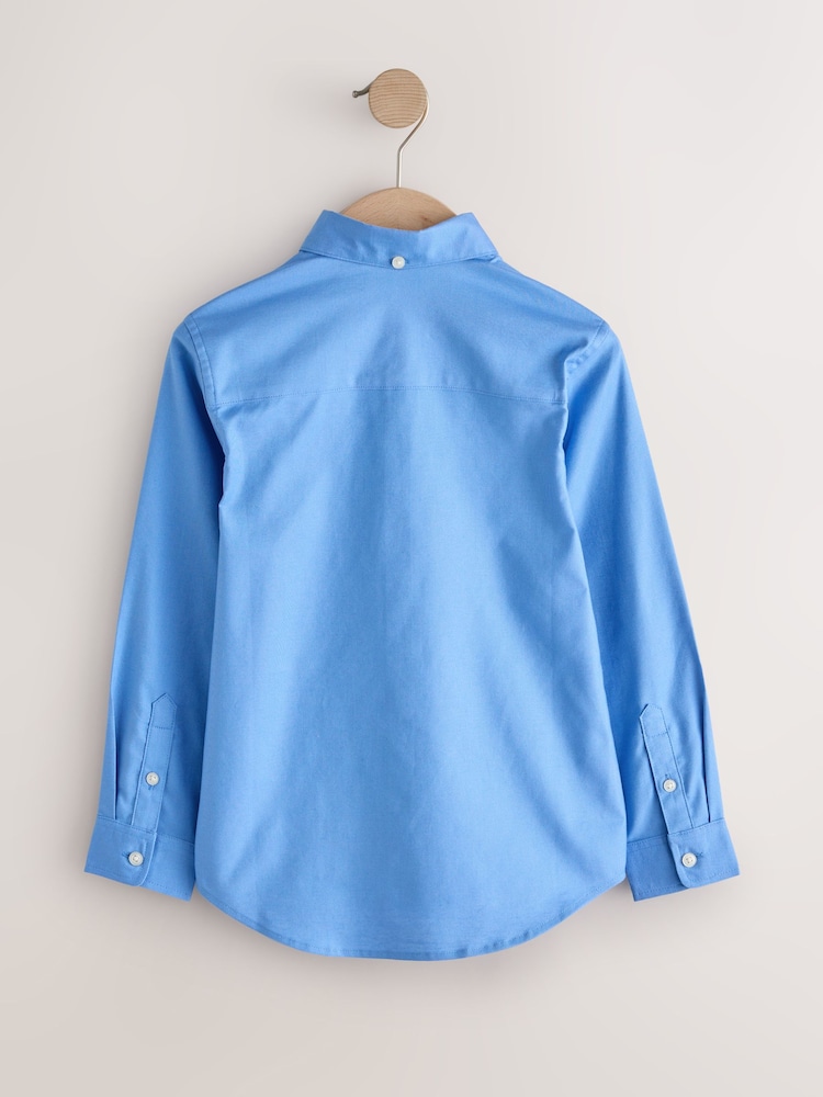 Mid Blue Single Oxford Shirt (3-16yrs) - Image 2 of 4 Mid Blue Single Oxford Shirt (3-16yrs) - Image 2 of 4