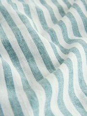 Grün/Ecru Streifen - Langärmliges Hemd mit Grandad-Kragen aus einer Leinenmischung (3 – 16 Jahre) - Bild 7 von 7