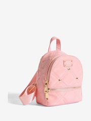 Lipsy Pink Patent Quilted Mini School Backpack - Image 3 of 6