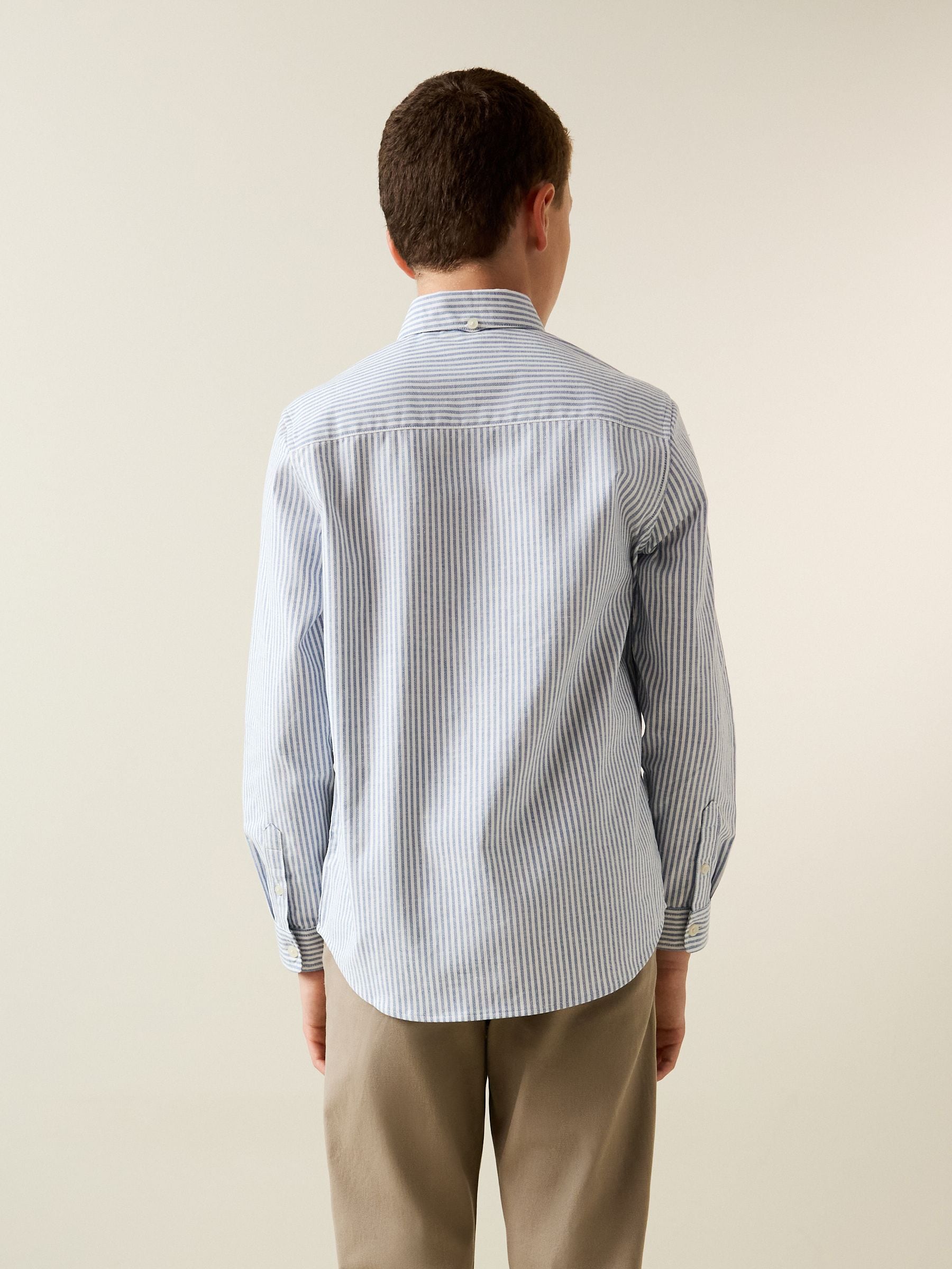Buy Blue Stripe Single Oxford Shirt (3-16yrs) from Next Oman