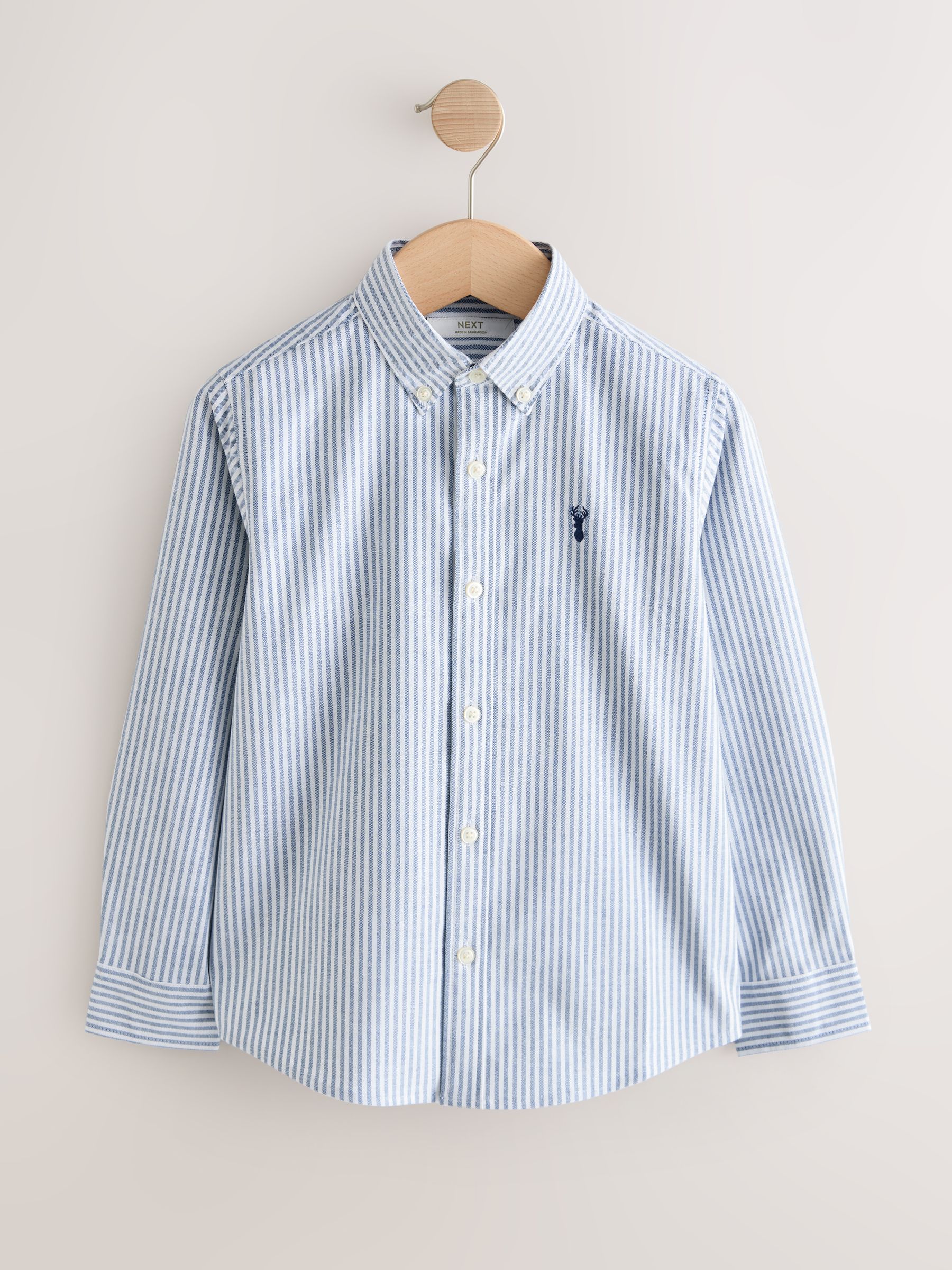 Buy Blue Stripe Single Oxford Shirt (3-16yrs) from Next Oman