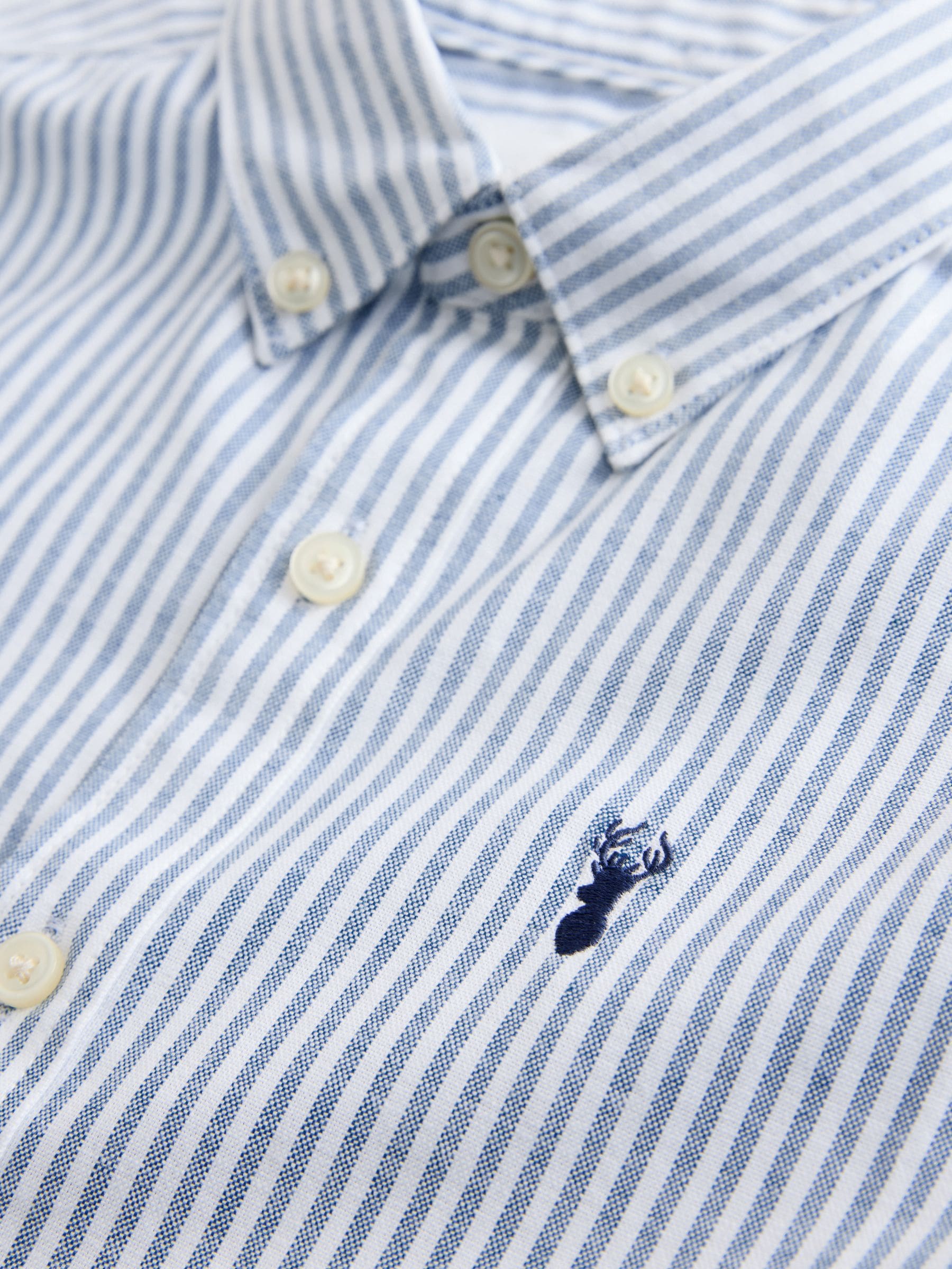 Buy Blue Stripe Single Oxford Shirt (3-16yrs) from Next Oman