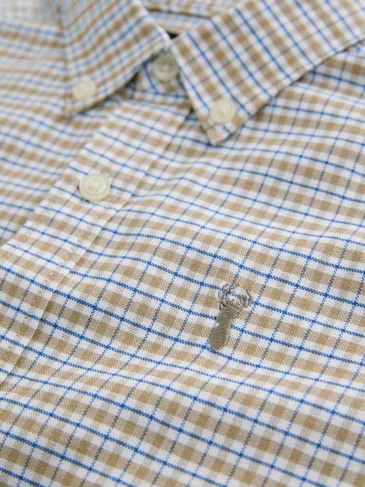 Neutral Gingham Single Oxford Shirt (3-16yrs) - Image 8 of 8 Neutral Gingham Single Oxford Shirt (3-16yrs) - Image 8 of 8