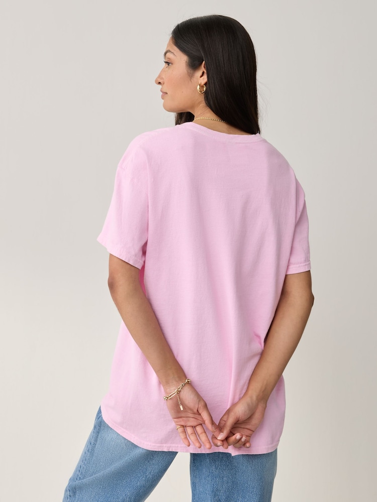 Baby Pink Easter Eggstra Graphic Short Sleeve Crew Neck Slogan 100% Cotton T-Shirt - Image 2 of 4