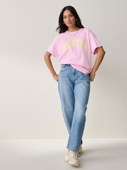 Baby Pink Easter Eggstra Graphic Short Sleeve Crew Neck Slogan 100% Cotton T-Shirt - Image 3 of 4