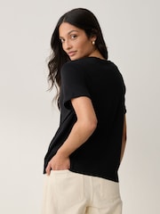 Black Novelty Easter Bunny Hamish Graphic Short Sleeve Crew Neck 100% Cotton T-Shirt - Image 2 of 7
