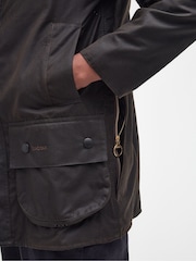 Barbour® Dark Brown Beaufort Wax Jacket - Image 6 of 9