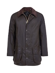 Barbour® Dark Brown Beaufort Wax Jacket - Image 8 of 9