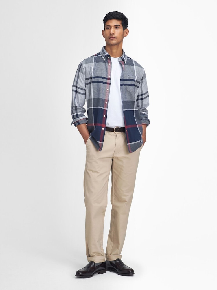 Barbour® Navy/Stone Dunoon Tartan Shirt - Image 2 of 8