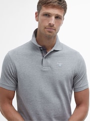 Barbour® Grey Marl Classic Polo Shirt - Image 4 of 5