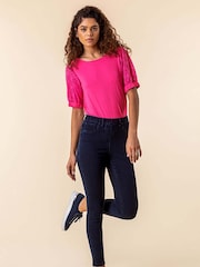 Roman Blue Ultimate Denim Cropped Leggings - Image 2 of 4
