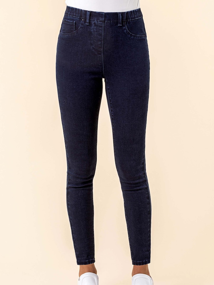 Roman Blue Ultimate Denim Cropped Leggings - Image 3 of 4