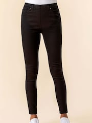 Roman Black Ultimate Denim Cropped Leggings - Image 2 of 4