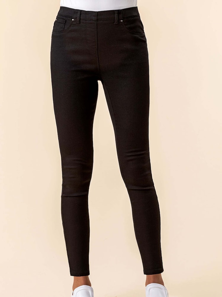 Roman Black Ultimate Denim Cropped Leggings - Image 2 of 4