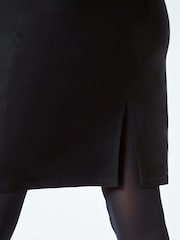 Roman Black Pull On Stretch Elastic Waist Pencil Skirt - Image 5 of 5