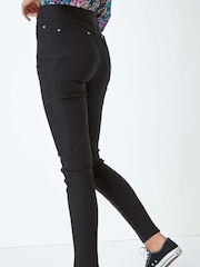 Roman Black Bengaline Stretch Trousers - Image 3 of 5