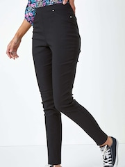 Roman Black Bengaline Stretch Trousers - Image 4 of 5
