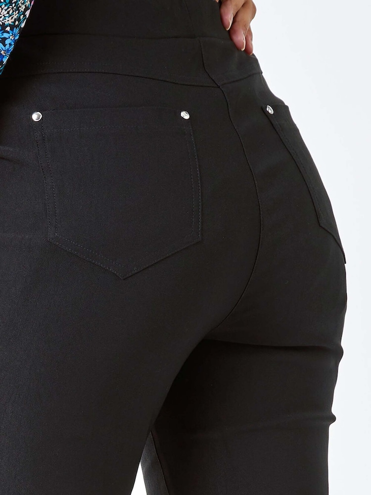 Roman Black Bengaline Stretch Trousers - Image 5 of 5