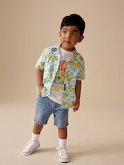 Blue/Yellow Banana All Over Short Sleeve Printed Shirt and T-Shirts Set (6mths-7yrs) - Image 3 of 4