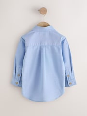 Mid Blue Character Long Sleeve Oxford Shirt (3mths-7yrs) - Image 5 of 7